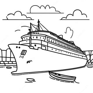 Colorful Panama Canal Scene Coloring Page 43913-36532