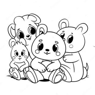 Badanamu Characters Playing Together Coloring Page 43923-36544