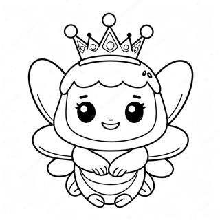 Cute Lol Queen Bee With Sparkling Crown Coloring Page 43933-36545