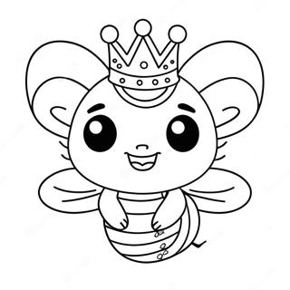 Cute Lol Queen Bee With Sparkling Crown Coloring Page 43933-36546