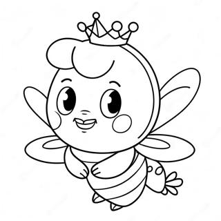 Cute Lol Queen Bee With Sparkling Crown Coloring Page 43933-36547