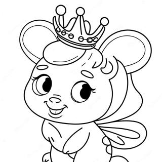 Cute Lol Queen Bee With Sparkling Crown Coloring Page 43933-36548