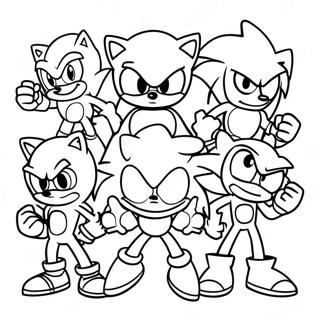 Sonic Prime Nine Characters Coloring Page 43943-36553