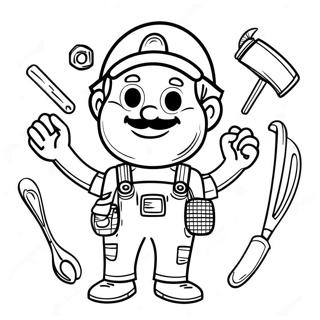 Handyman Hal With Tools Coloring Page 43953-36571