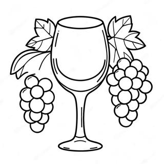 Wine Glass With Grapes Coloring Page 43963-36567