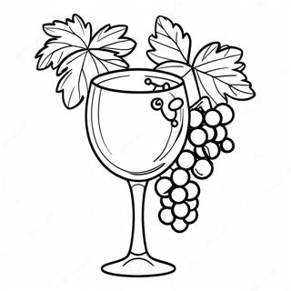 Wine Glass With Grapes Coloring Page 43963-36568