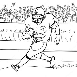 Nick Chubb Running With Football Coloring Page 43973-36590