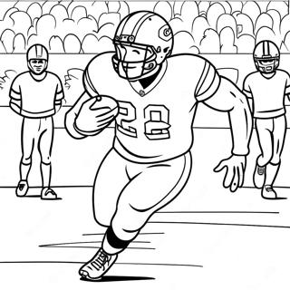 Nick Chubb Running With Football Coloring Page 43973-36591