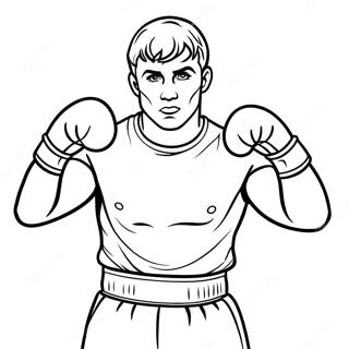 Jake Paul In Boxing Stance Coloring Page 43993-36593