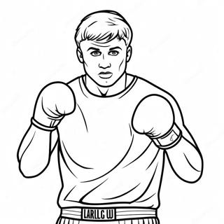 Jake Paul In Boxing Stance Coloring Page 43993-36596