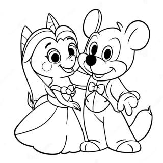 Magical Disney Couples Coloring Page 44023-36617