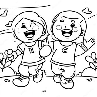 Excited Kids On First Day Of First Grade Coloring Page 44053-36648