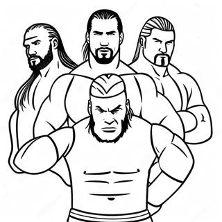 Wwe Superstars In Action Coloring Page 44063-36651