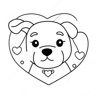 Dog Valentine Coloring Page 44082-36667