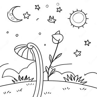 Night Sky Coloring Page 44092-36670