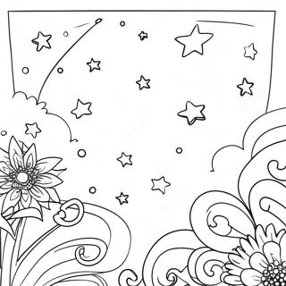 Twinkling Stars Night Sky Coloring Page 44093-36677