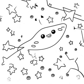 Twinkling Stars Night Sky Coloring Page 44093-36679