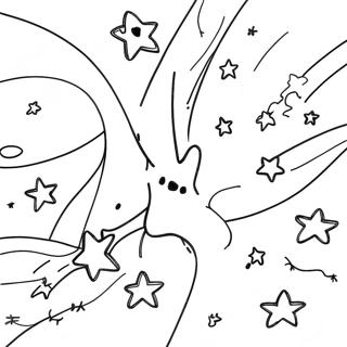 Twinkling Stars Night Sky Coloring Page 44093-36680