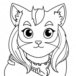 Cat Girl Coloring Pages