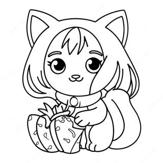 Cat Girl Coloring Page 4410-3555