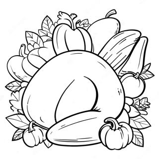 Thanksgiving Cornucopia Coloring Page 44152-36715