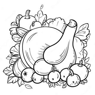 Thanksgiving Cornucopia Coloring Page 44152-36716