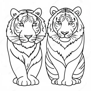 Majestic Endangered Tigers Coloring Page 44163-36729