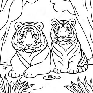 Majestic Endangered Tigers Coloring Page 44163-36731