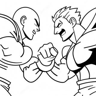 Saitama Vs Garou Epic Battle Coloring Page 44182-36746