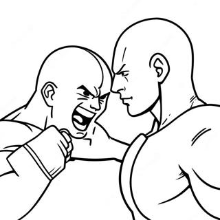 Saitama Punching Garou Coloring Page 44183-36742