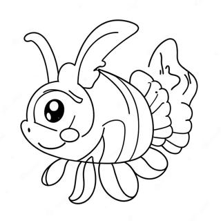 Cute Cartoon Shrimp Coloring Page 44213-36770