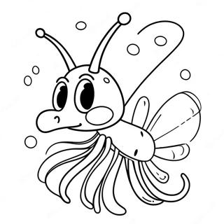 Cute Cartoon Shrimp Coloring Page 44213-36772