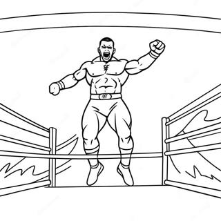 Wwe Wrestler Jumping On Opponent Coloring Page 4421-3565