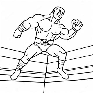 Wwe Wrestler Jumping On Opponent Coloring Page 4421-3566