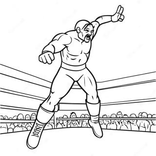 Wwe Wrestler Jumping On Opponent Coloring Page 4421-3567