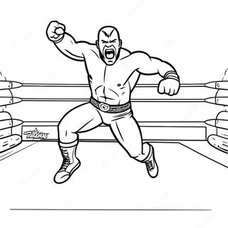 Wwe Wrestler Jumping On Opponent Coloring Page 4421-3568