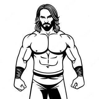 Seth Rollins Wwe Coloring Page 44232-36789