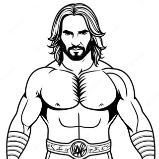 Seth Rollins Wwe Coloring Page 44232-36792