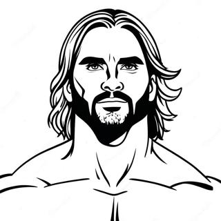 Seth Rollins In Action Coloring Page 44233-36786