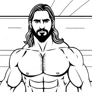 Seth Rollins In Action Coloring Page 44233-36787