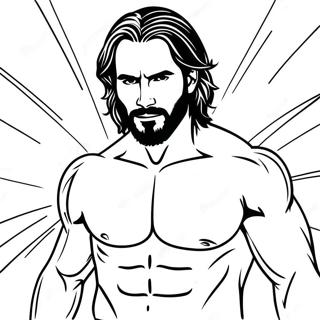 Seth Rollins In Action Coloring Page 44233-36788