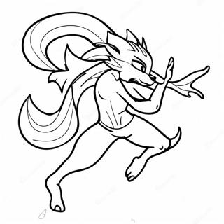 Roxanne Wolf In A Dynamic Pose Coloring Page 44253-36806