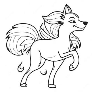 Roxanne Wolf In A Dynamic Pose Coloring Page 44253-36808