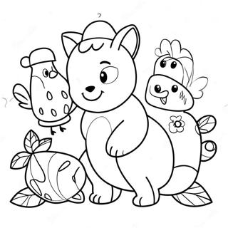 Percy With Colorful Friends Coloring Page 44263-36809