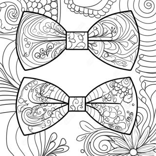 Colorful Bow Tie Coloring Page 44313-36845