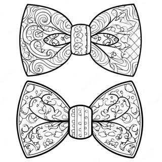 Colorful Bow Tie Coloring Page 44313-36846