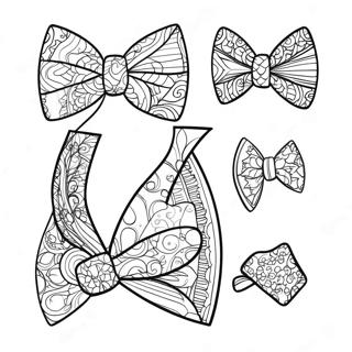 Colorful Bow Tie Coloring Page 44313-36847