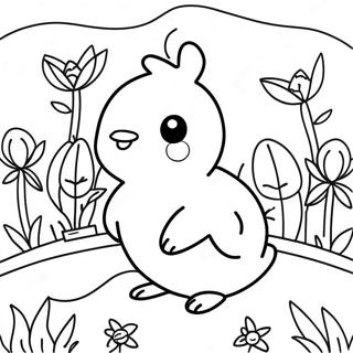 Peep Exploring The Colorful Garden Coloring Page 44323-36856