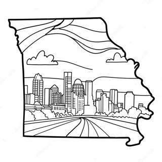 Missouri State Outline Coloring Page 44332-36866