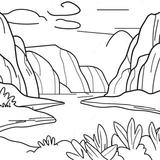 Colorful Missouri River Scene Coloring Page 44333-36863